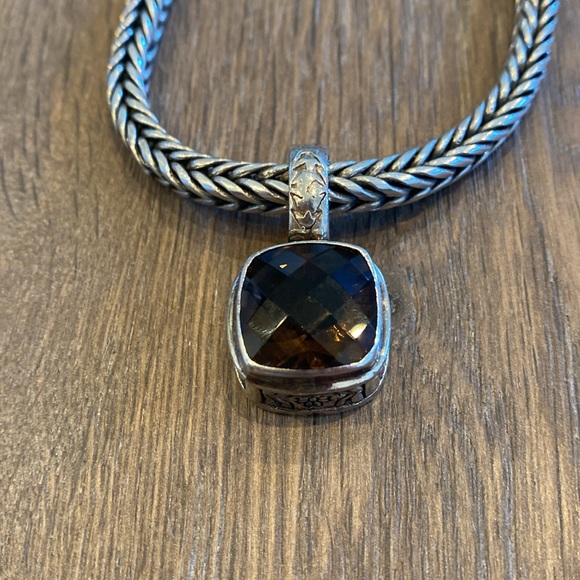 Sara Blaine sterling silver necklace with brown gemstone - Picture 2 of 6